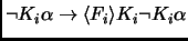 $\lnot K_i\alpha\to
\langle F_i \rangle K_i\lnot K_i\alpha$