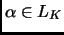 $\alpha\in L_K$